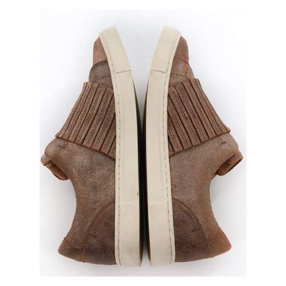 FRYE Ivy Gore Slip On Sneakers Brown Leather Chelsea Panel - Picture 7 of 10